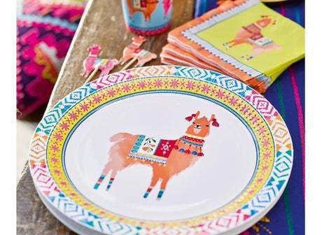 Boho Llama Plates 8pk