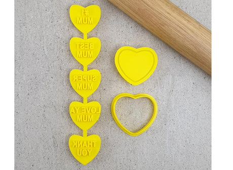 Cutter & Embosser Set - Candy Heart Mum