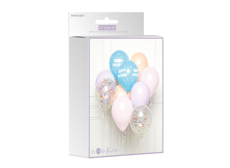 DIY Balloon Kit - Pastel Happy Birthday