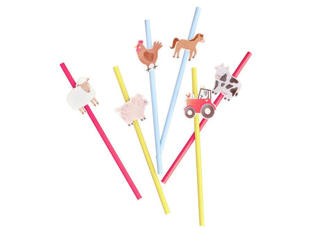 Farm Friends Paper Straws 16pk