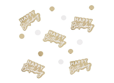 Gold Happy Birthday Confetti