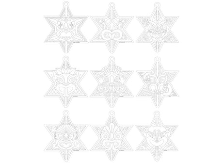 Matariki Colour-In Star Set