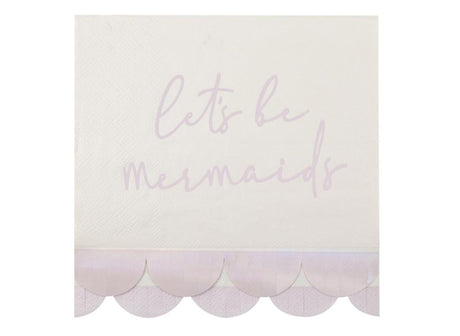 Mermaid Scalloped Napkins 16pk