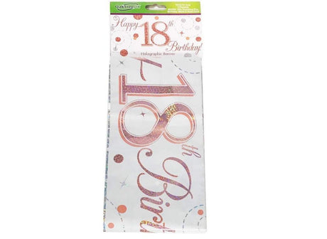 Sparkling Fizz Happy 18th Birthday Banner