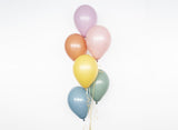 Plain Balloon Mix - Dusky Rainbow 6pk