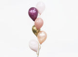 Plain Balloon Mix - Rosewood 6pk