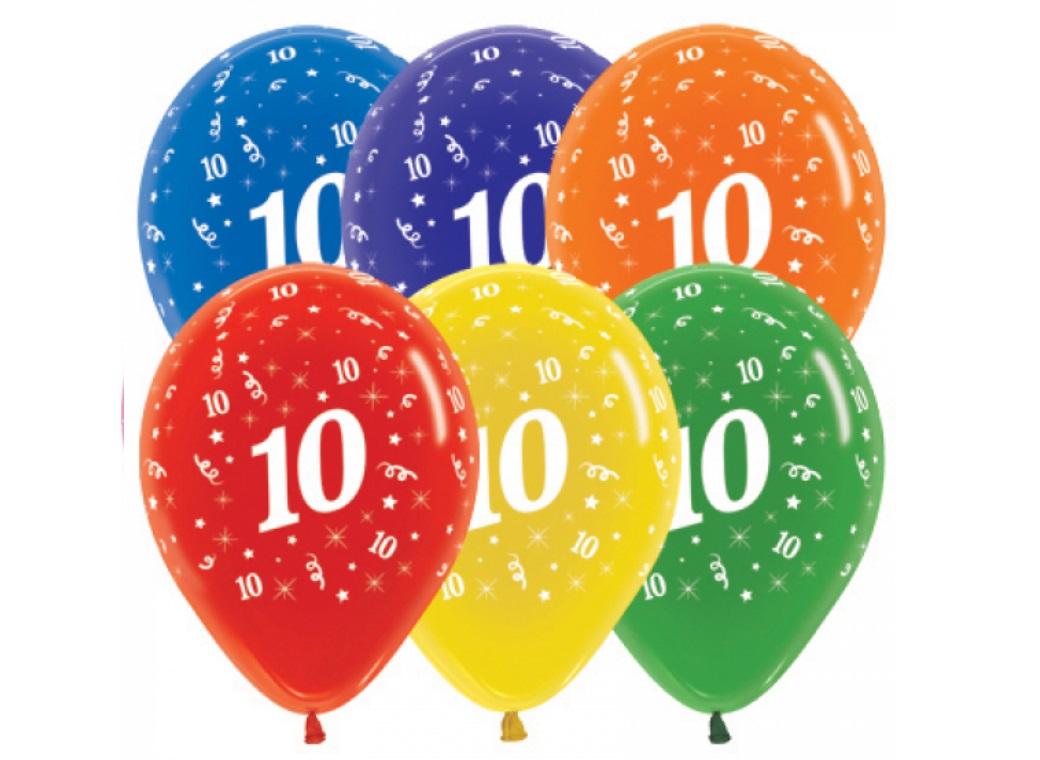 10th Birthday Balloon - Crystal