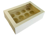 White Cupcake Box 4in 12-Hole