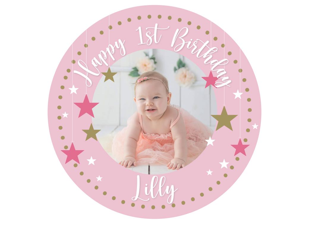 Personalised Edible Image - 1st Birthday Girl