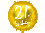 21st Birthday Gold Foil Balloon