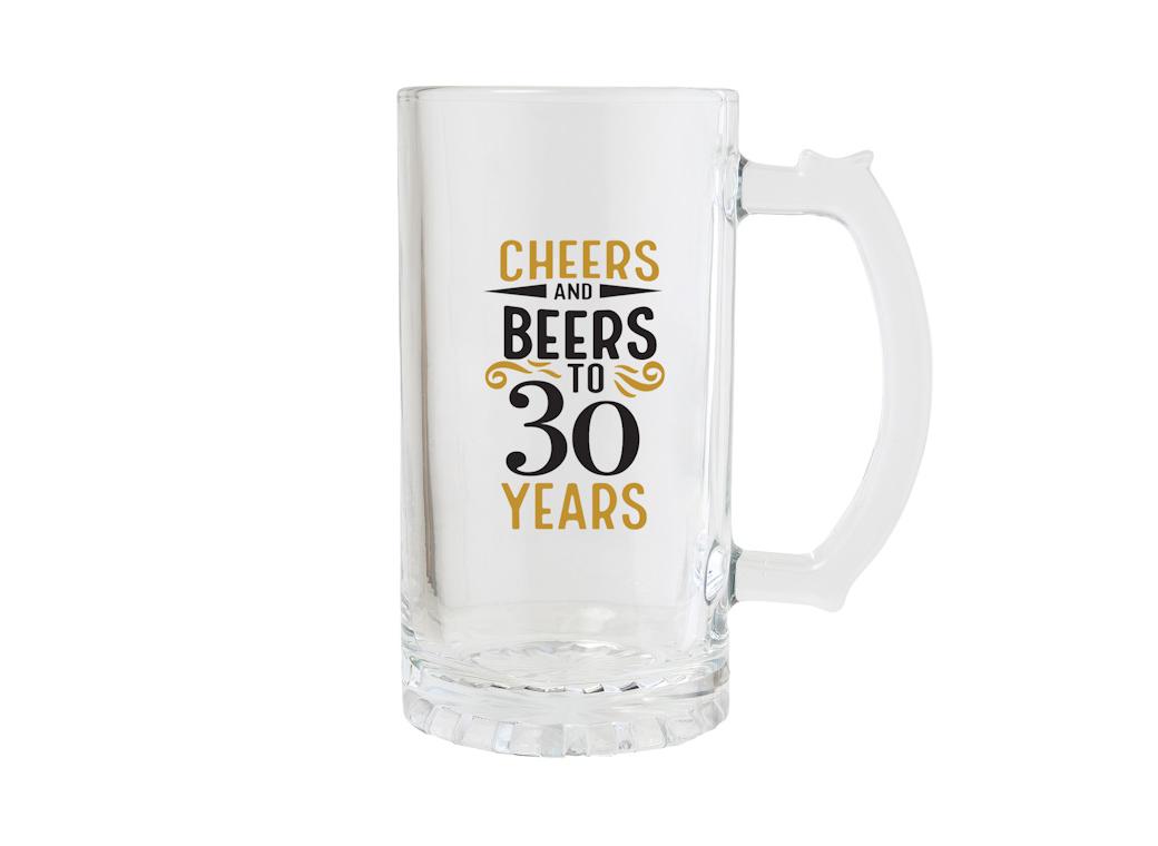 30th Birthday Beer Glass