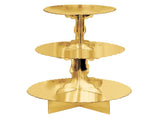 3 Tier Cupcake Stand - Gold