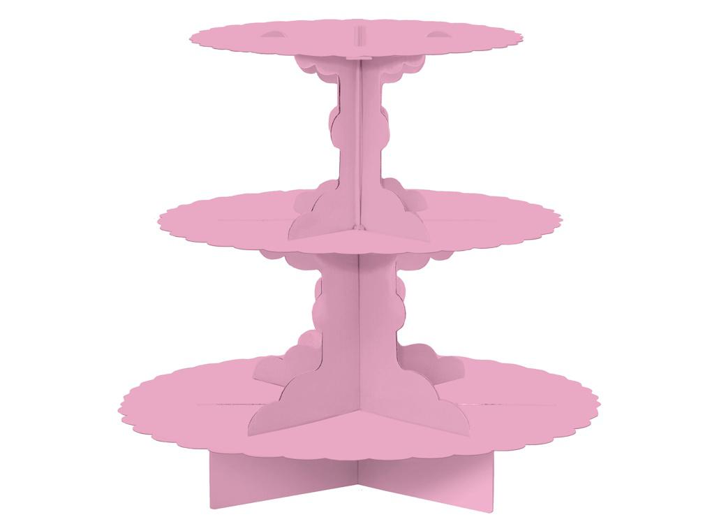 3 Tier Cupcake Stand - Pink