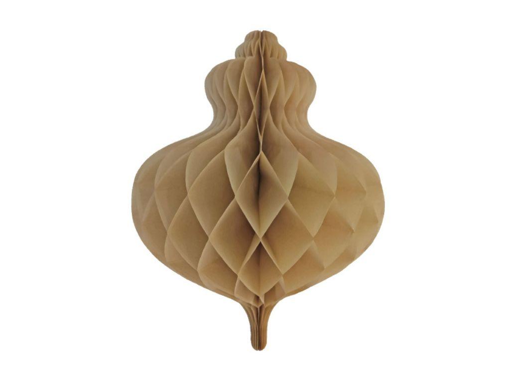 40cm Christmas Honeycomb Bauble Natural