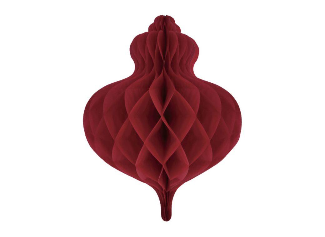 40cm Christmas Honeycomb Bauble Red