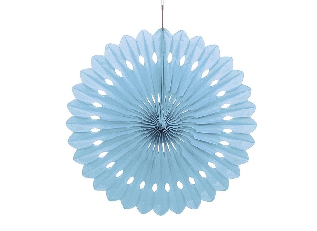 Decorative Fan 40cm - Pale Blue