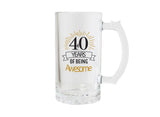 40th Birthday Beer Glass