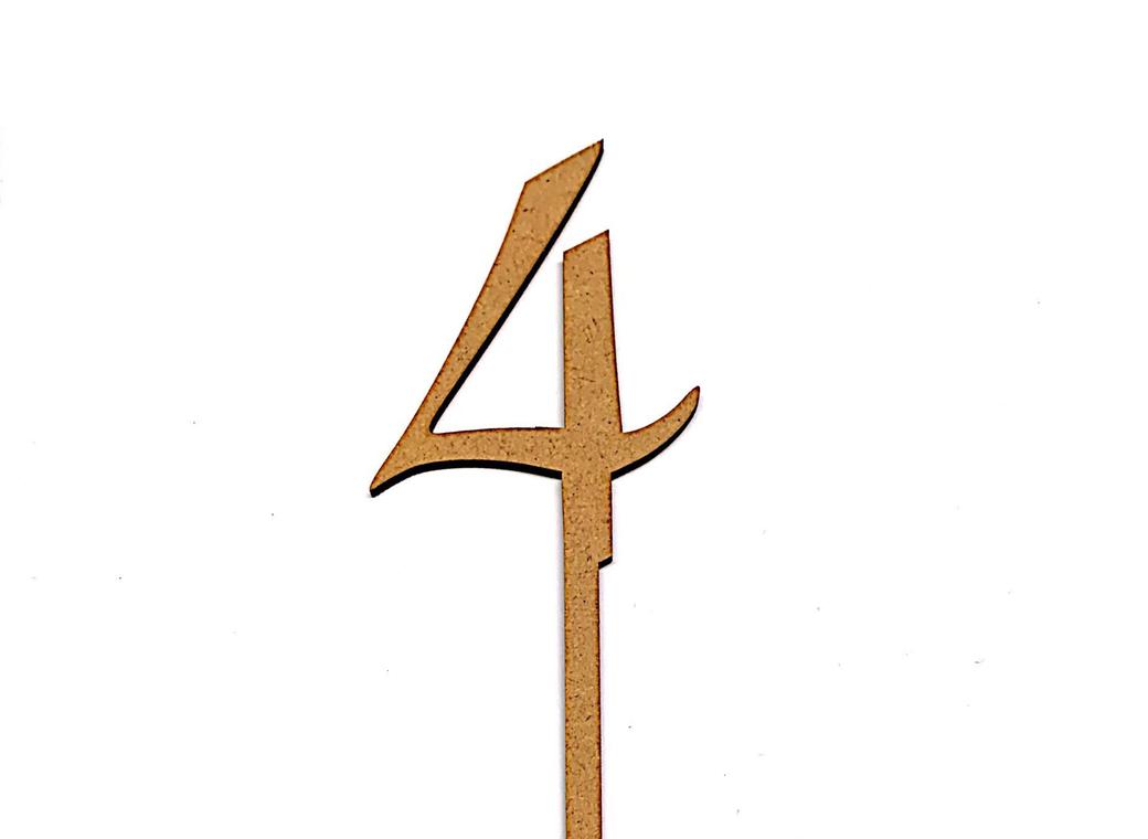 Wooden Number - 4