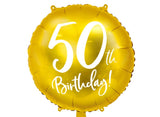 50th Birthday Gold Foil Balloon