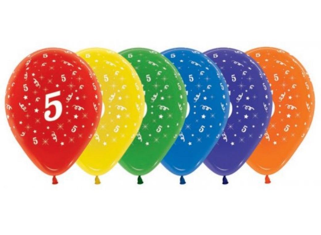 5th Birthday Balloon - Crystal