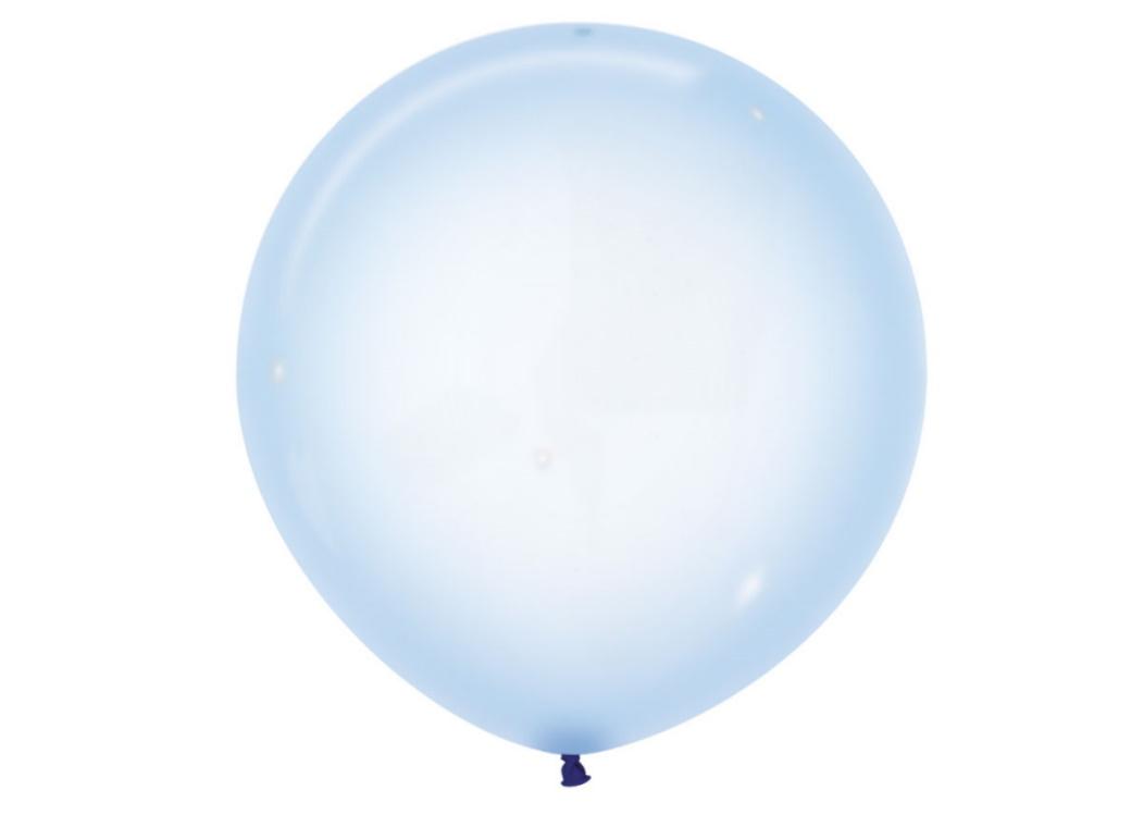 60cm Crystal Balloon - Pastel Blue