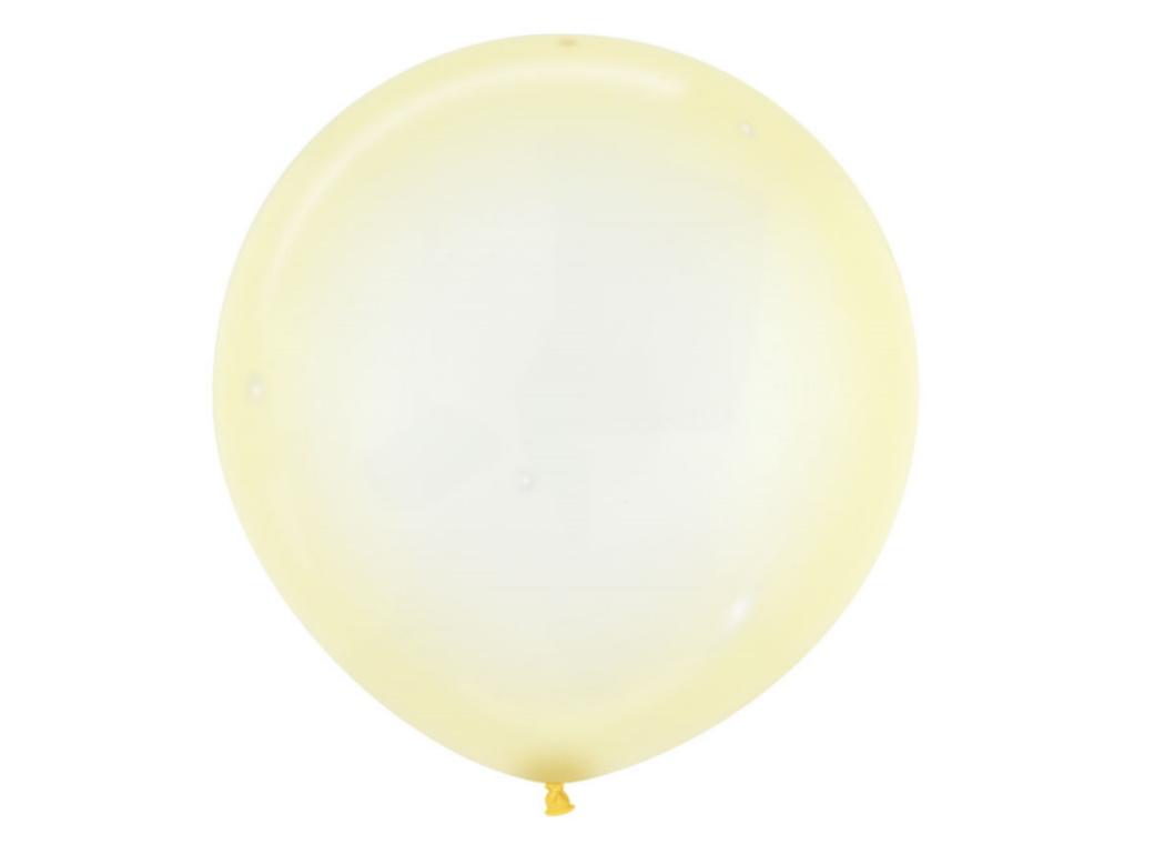 60cm Crystal Balloon - Pastel Yellow