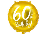 60th Birthday Gold Foil Balloon