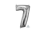 66cm Silver Number Balloon - 7