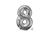 66cm Silver Number Balloon - 8