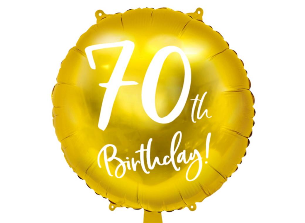 70th Birthday Gold Foil Balloon