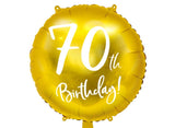 70th Birthday Gold Foil Balloon