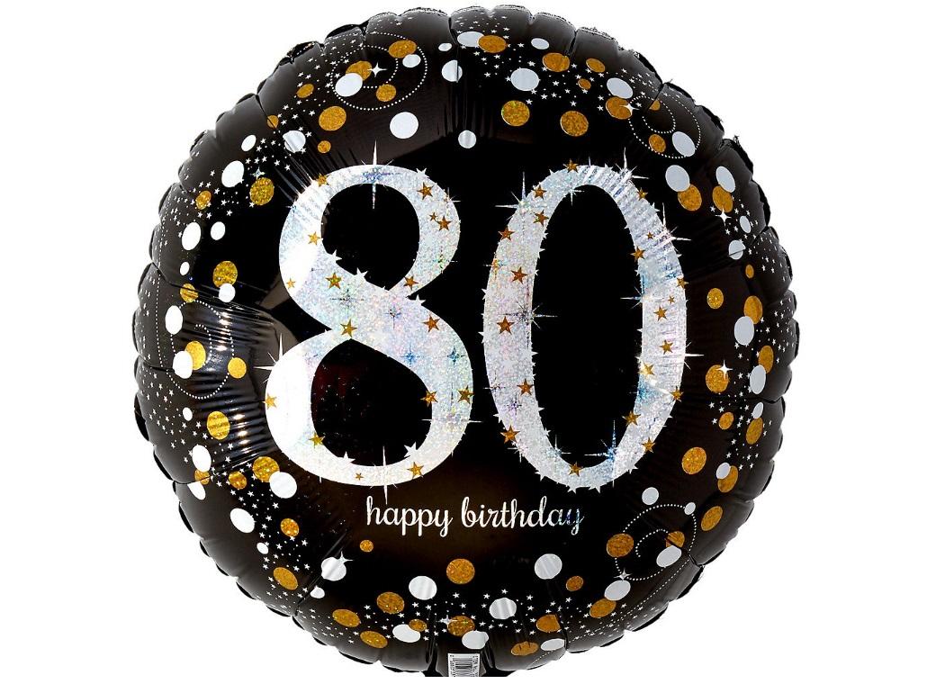 Sparkling 80th Birthday Foil Balloon