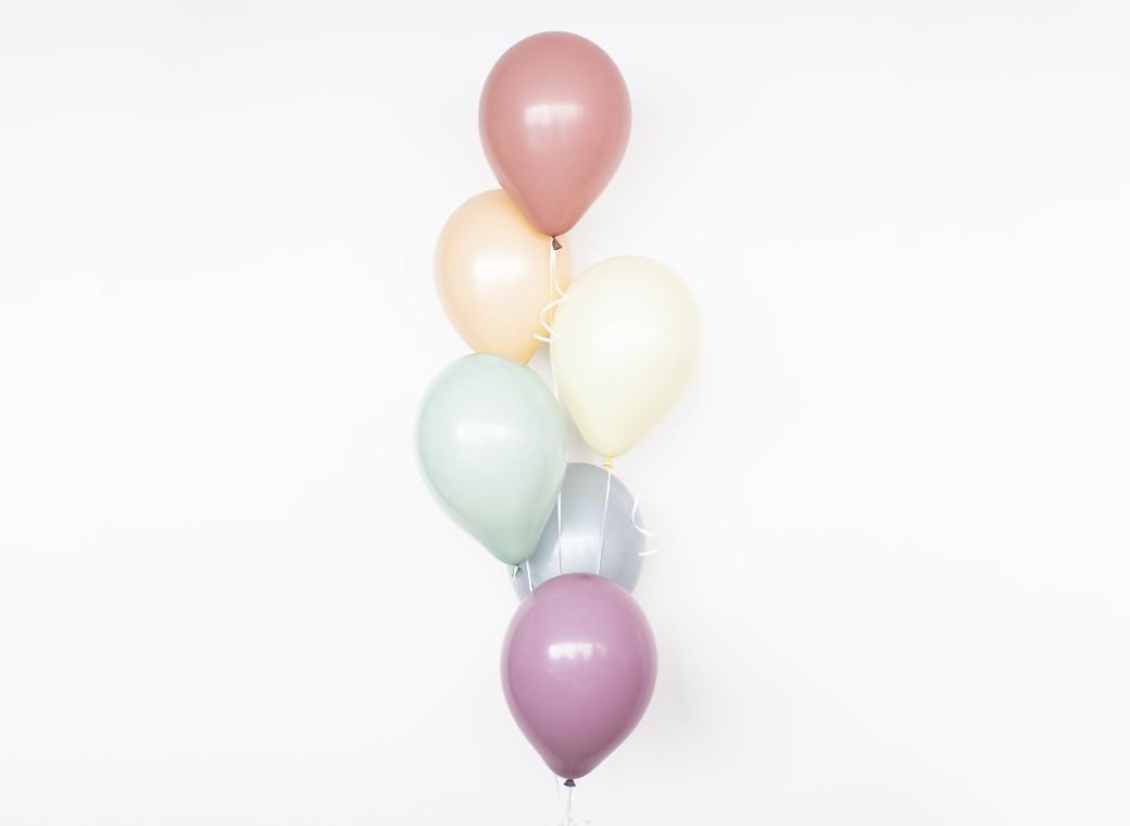 Plain Balloon Mix - Vintage Rainbow