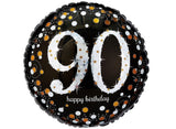 Sparkling 90th Birthday Foil Balloon