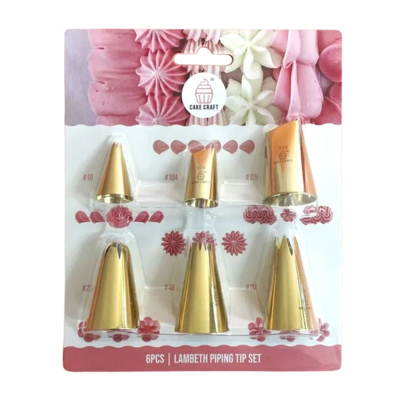 Cake Craft 6pce Lambeth Piping Tip Set