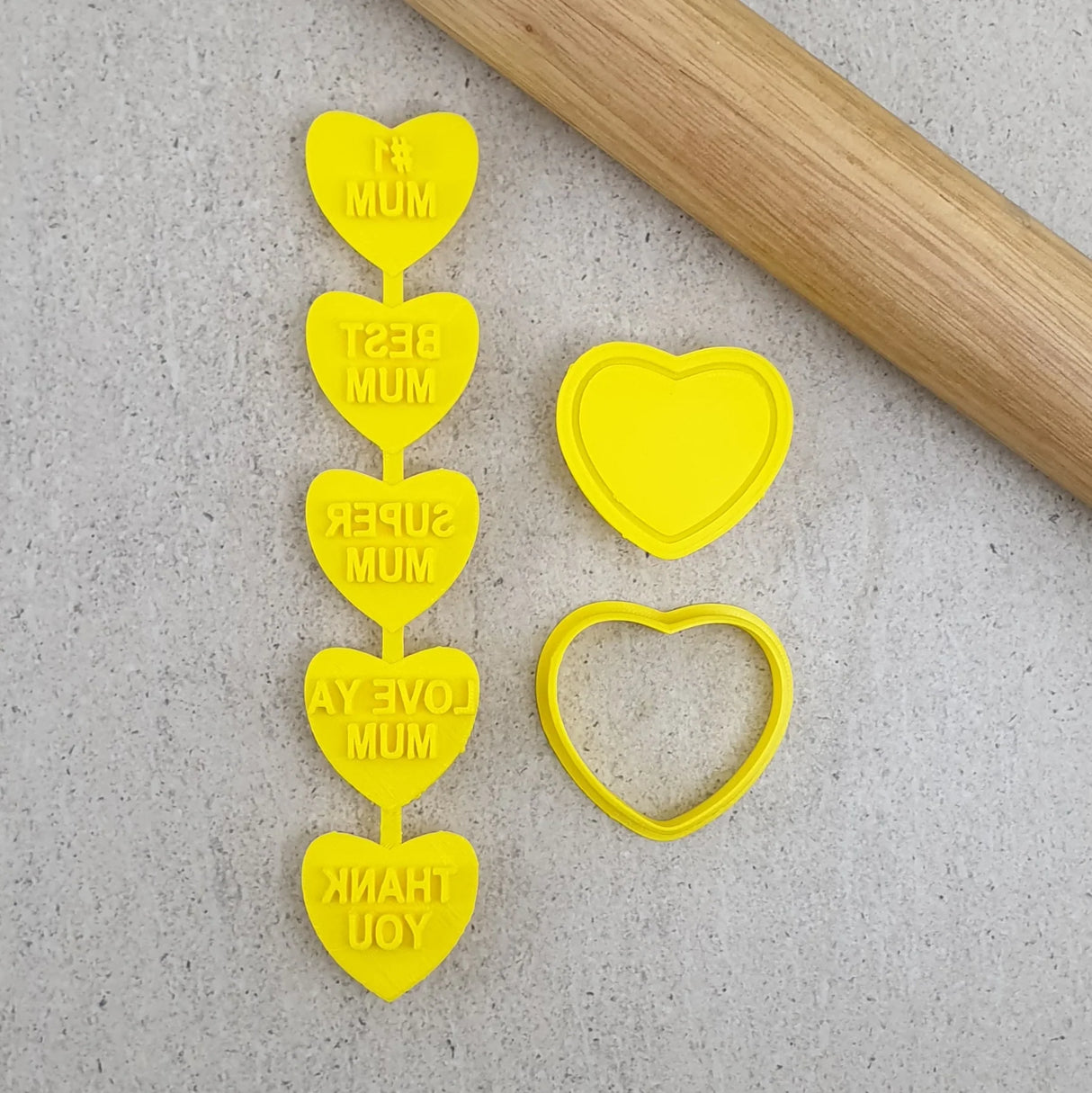 Candy Heart Mum Embosser & Cutter Set