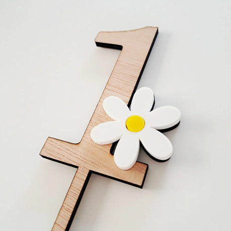 Daisy Number 1 Cake Topper