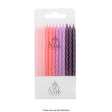 Pink & Purple Twist Candles 24pk