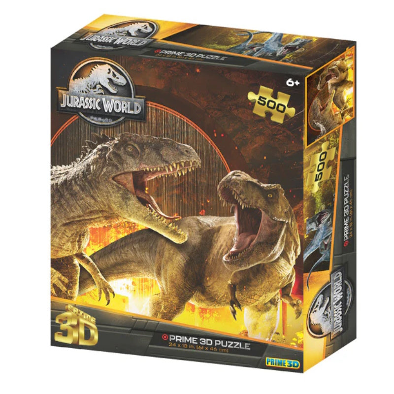 Jurassic World T-rex Vs Giganotosaurus 500 Piece Lenticular Puzzle