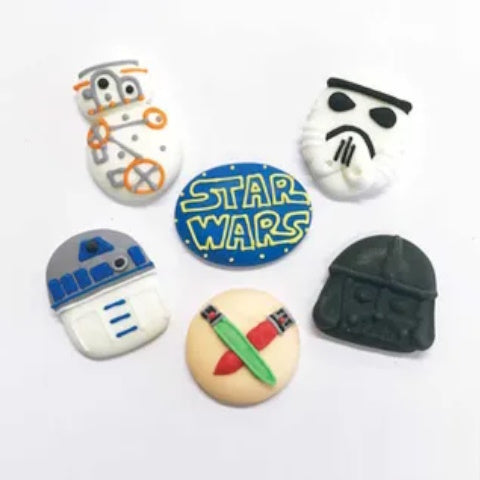 Sugar Icing Decorations 6pk - Star Wars