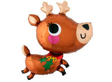 Adorable Reindeer SuperShape Foil Balloon