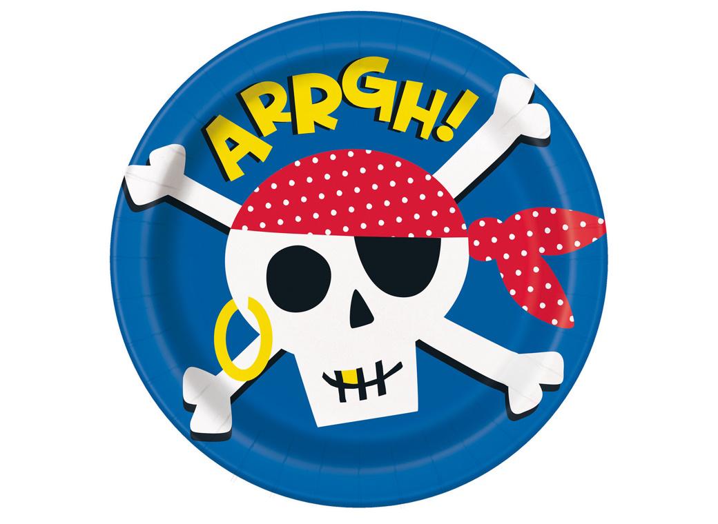 Ahoy Pirate Dinner Plates 8pk