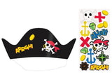 Ahoy Pirate Make Your Own Party Hats 8pk