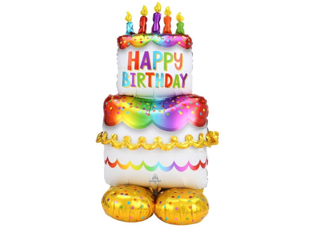 AirLoonz Birthday Cake Foil Balloon