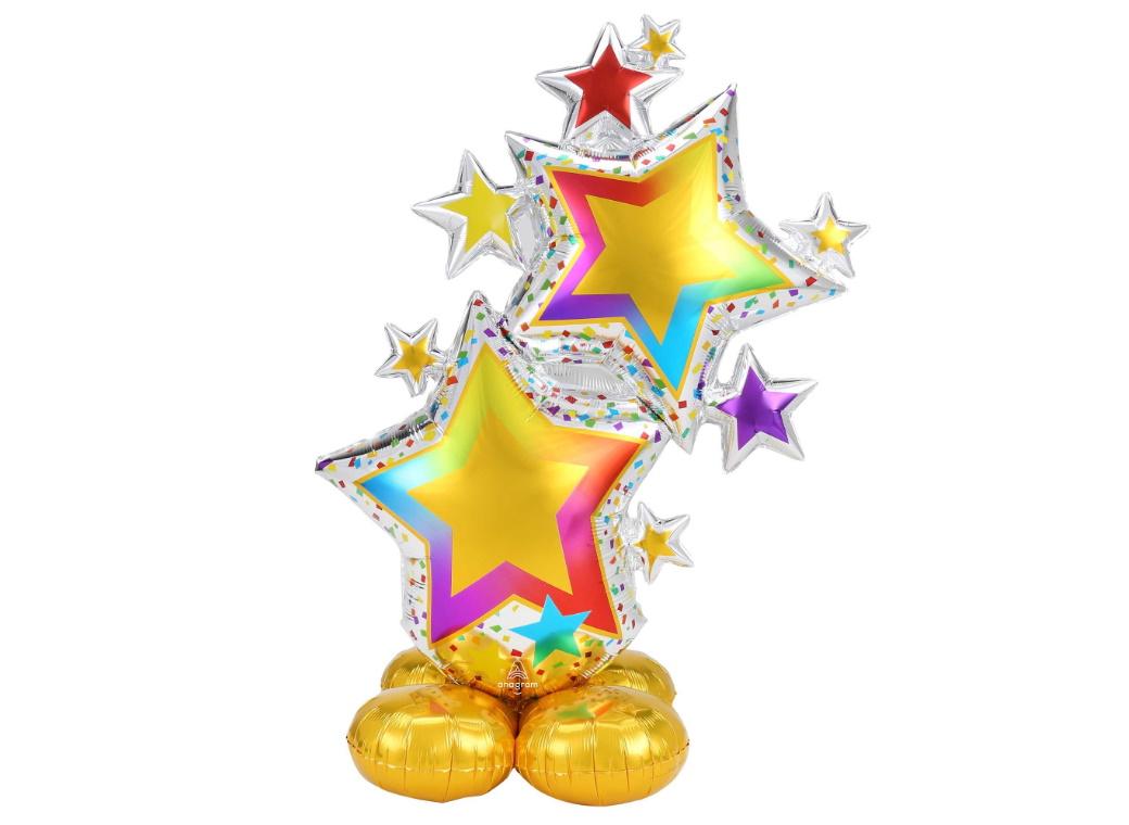 AirLoonz Colourful Stars Foil Balloon