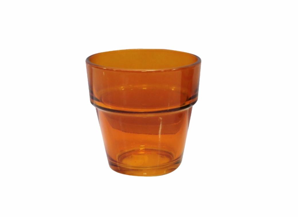 Amber Tea Light Candle Holder