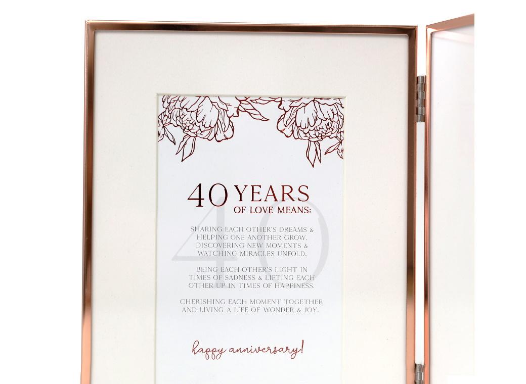 Anniversary Photo Frame - 40 Years