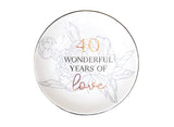 Anniversary Trinket Plate - 40 Years