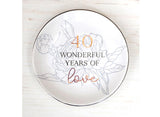 Anniversary Trinket Plate - 40 Years