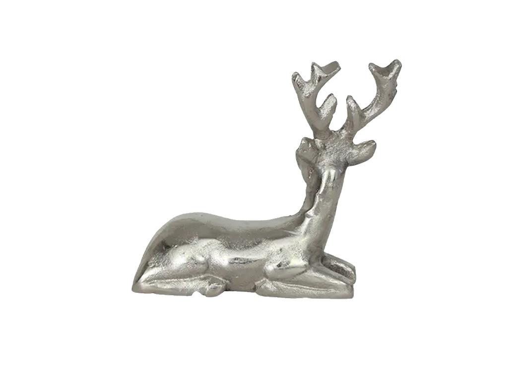 Antique Silver Deer Sitting